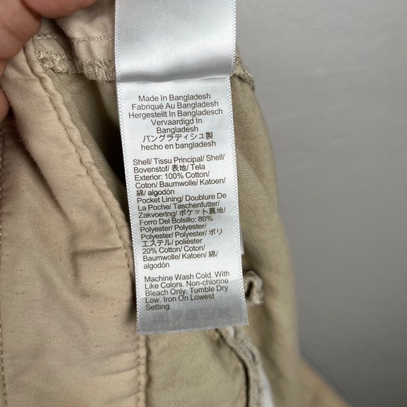 J. Crew Womens Size 14 Re-Imagined Khaki Beige Cotton Casual Shorts - Picture 5 of 8